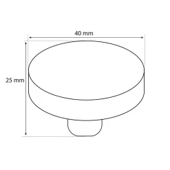 Chrisligne Lot 4 boutons de meuble rond blanc Ø40 mm* Bouton De Meuble