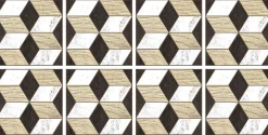 Best Dada Art Lot 8 carreaux adhésifs décoratifs Vinyl Way Napoli effet bois noir & bois L.20 x L.20 cm x ep.1,3 mm