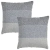 Sale Meubletmoi Lot 2 coussins carrés 40 x 40 cm coton brodé dégradé de bleu - ABYSS