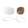Discount Meubletmoi Lot 2 miroirs pivotants et détachables en bois et métal blanc - ZOOM