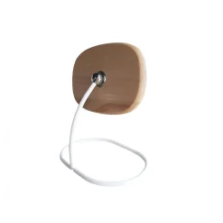 Discount Meubletmoi Lot 2 miroirs pivotants et détachables en bois et métal blanc - ZOOM