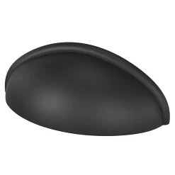 GoodHome Lot 6 poignées de meuble demi-ronde Armel mat noir l.79mm x l.28mm x H. 26mm entraxe 64mm* Poignée De Meuble