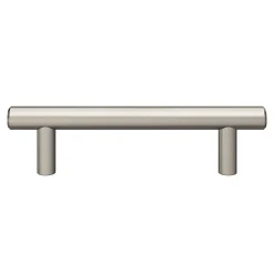 New GoodHome Lot 6 poignées de meuble en T Dizel acier effet nickel satin gris l.136mm x l.12mm x H. 35mm entraxe 96mm