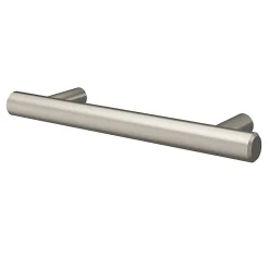 New GoodHome Lot 6 poignées de meuble en T Dizel acier effet nickel satin gris l.136mm x l.12mm x H. 35mm entraxe 96mm