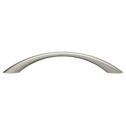 Clearance GoodHome Lot 6 poignées de meuble nœud Primel effet nickel satin gris l.160mm x l.9mm x H. 27mm entraxe 128mm