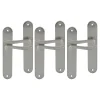 Outlet Lot 3 poignées de porte Colours Renge sur plaque 195 métal chrome mat