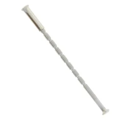 Best Lot 2 vis sans tête fendue fraisée fendue partiellement fileté acier blanc L.90mm