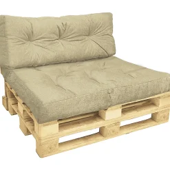 Vounot Lot de 2 Coussins pour palettes en bois beige