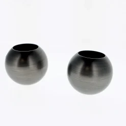 Boulet Lot de 2 Embouts Boule pour tringles à rideaux de Diam. 28mm en Carbone -