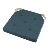 STOF Lot de 4 galettes de chaise Duo velcro 38x38 cobalt lin* Galette De Chaise