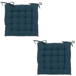 Atmosphera Lot de 2 galettes de chaise matelassées en coton* Galette De Chaise