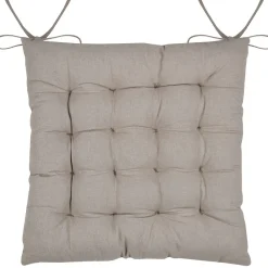 STOF Lot de 4 galettes de chaise réversible coton HEMERA* Galette De Chaise