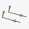 Hot Boulet Lot de 2 Gonds Boule de 80mm en Nickel Mat pour tringles à rideaux -