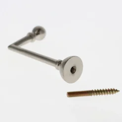 Hot Boulet Lot de 2 Gonds Boule de 80mm en Nickel Mat pour tringles à rideaux -