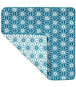 Hot Linder Lot de 2 Housses de coussin carré avec motif graphique - 40x40cm - Bleu canard