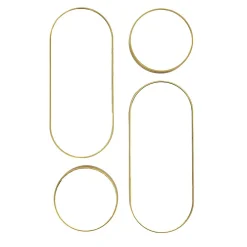 Discount The Home Deco Factory Lot de 4 miroirs ronds et ovales