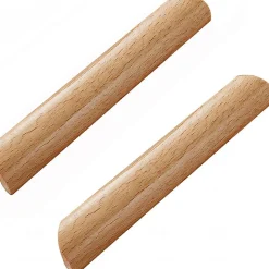 Deko Lot de 10 Poignées de Placard en Bois Forme Éventail Poignée pour Meuble Tiroir avec Vis Entraxe 160mm* Bouton De Meuble