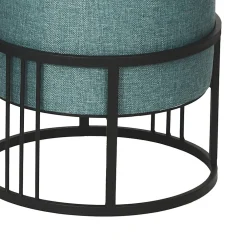 [En.Casa] Lot de 2 poufs empilables Tas multifonctionnel rond vert en.casa* Pouf Et Poire