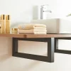 [En.Casa] Lot de 2 équerres d'étagère Hawangen acier 45 x 20 cm noir en.casa* Etagère Murale