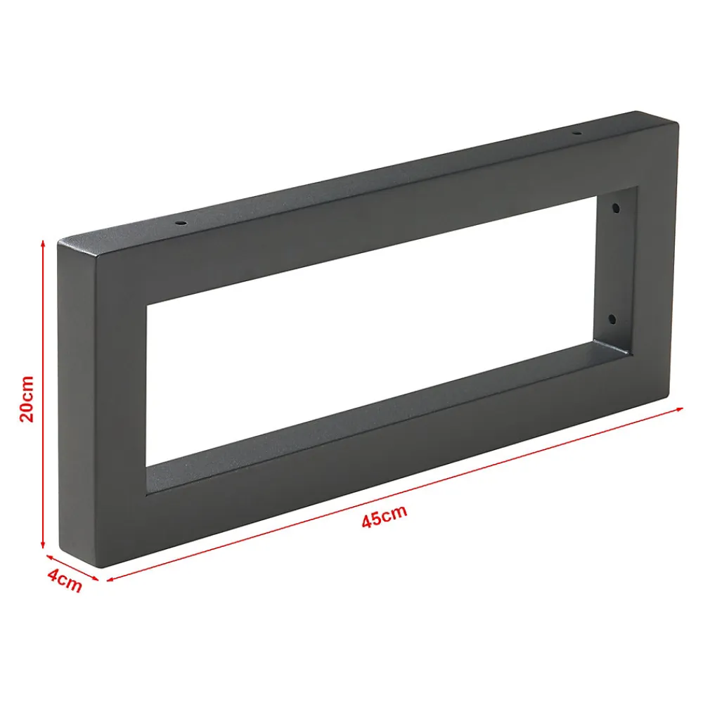 [En.Casa] Lot de 2 équerres d'étagère Hawangen acier 45 x 20 cm noir en.casa* Etagère Murale
