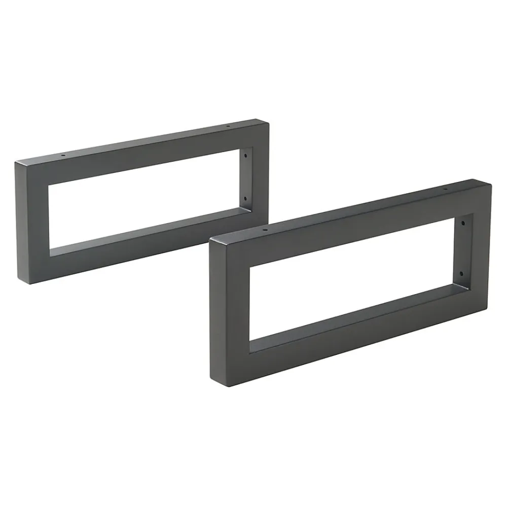 [En.Casa] Lot de 2 équerres d'étagère Hawangen acier 40 x 20 cm noir en.casa