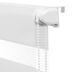 Clearance IDMarket Lot de 2 stores enrouleurs zébrés jour nuit l.45 x H. max 170 CM blancs