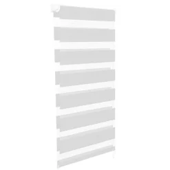 Clearance IDMarket Lot de 2 stores enrouleurs zébrés jour nuit l.45 x H. max 170 CM blancs