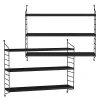 [En.Casa] Lot de 2 étagères murales Strängnäs acier 50 x 60 x 15 cm noir en.casa* Etagère Murale