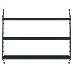 [En.Casa] Lot de 2 étagères murales Strängnäs acier 50 x 60 x 15 cm noir en.casa* Etagère Murale
