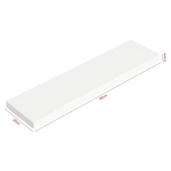 [En.Casa] Lot de 2 étagères murales Stranda 80 x 20 x 4 cm blanc en.casa* Etagère Murale