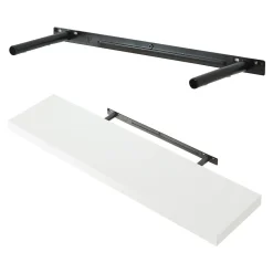 [En.Casa] Lot de 2 étagères murales Stranda 80 x 20 x 4 cm blanc en.casa* Etagère Murale