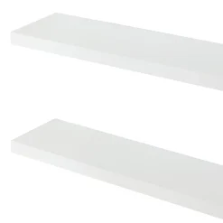 [En.Casa] Lot de 2 étagères murales Stranda 80 x 20 x 4 cm blanc en.casa* Etagère Murale