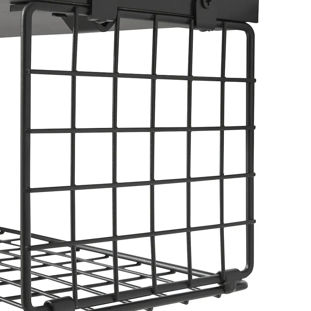[En.Casa] Lot de 2 étagères murales Vik pour salle de bain noir en.casa* Etagère Murale