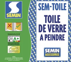 Clearance Semin Lot de 3 toiles de verre - motif maille - rouleau 25 x 1 m