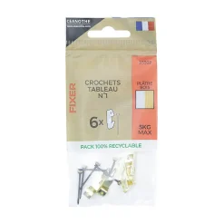 Outlet Ceanothe Lot de crochets à tableau pour 5 kg