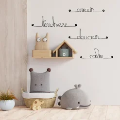 Bijoux De Mur Lot NAISSANCE - Câlin Douceur Tendresse Amour - Sculpture fil de fer 30-40 cm -* Objet Décoratif Mural