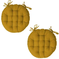 Atmosphera Lot 2x Galette de chaise ronde Alix