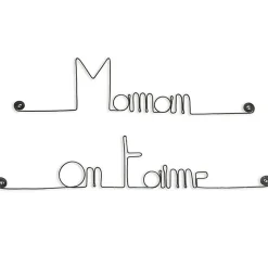 Bijoux De Mur Mamam on t aime - Sculpture fil de fer 30-40 cm -* Objet Décoratif Mural