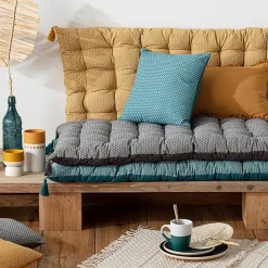 Atmosphera Créateur D'Intérieur Matelas de sol Otto jaune moutarde 60x120 cm - Atmosphera* Coussin De Sol