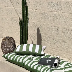 Hot Ornami Matelas de sol rayé vert L.120 x l.60 x ep.5cm
