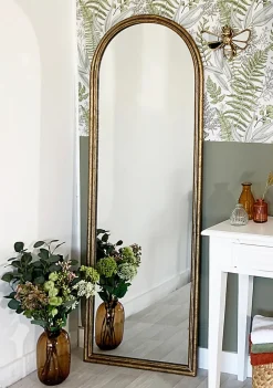 EDME Lacroix Miroir arc style arrondi effet doré Windows L.60 x H.170 x ep.5 cm* Miroir|Miroir