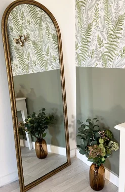 EDME Lacroix Miroir arc style arrondi effet doré Windows L.60 x H.170 x ep.5 cm* Miroir|Miroir