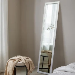 Wallfluent Miroir avec Cadre 36x156 cm Cadre Blanc de Style Moderne Sur Toute La Longueur* Miroir|Miroir