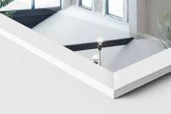 Wallfluent Miroir avec Cadre 36x156 cm Cadre Blanc de Style Moderne Sur Toute La Longueur* Miroir|Miroir