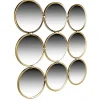 Discount La Grande Prairie Miroir cercles aluminium doré 83x2x83cm