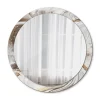Best Tulup Miroir Circulaire avec Cadre Imprimé Décoratif 100 cm - 86 cm Marbre Clair