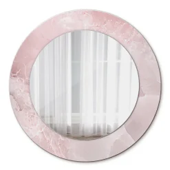 Discount Tulup Miroir Circulaire avec Cadre Imprimé Décoratif 50 cm - 36 cm Pierre Rose