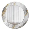 Tulup Miroir Circulaire avec Cadre Imprimé Décoratif 50 cm - 36 cm Motif Marbré* Miroir|Miroir