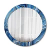Sale Tulup Miroir Circulaire avec Cadre Imprimé Décoratif 90 cm - 76 cm Rivière De Marbre