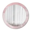 Sale Tulup Miroir Circulaire avec Cadre Imprimé Décoratif 90 cm - 76 cm Pierre Rose